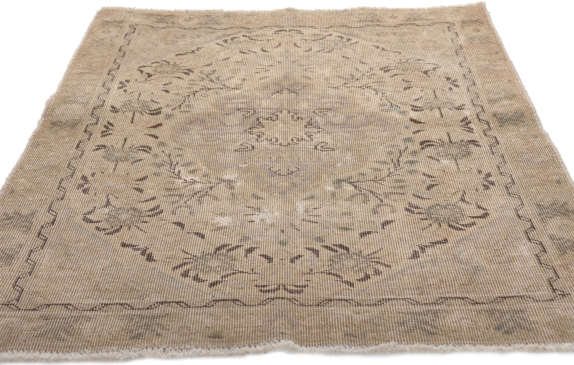 3 x 4 Vintage Persian Tabriz Rug 78575