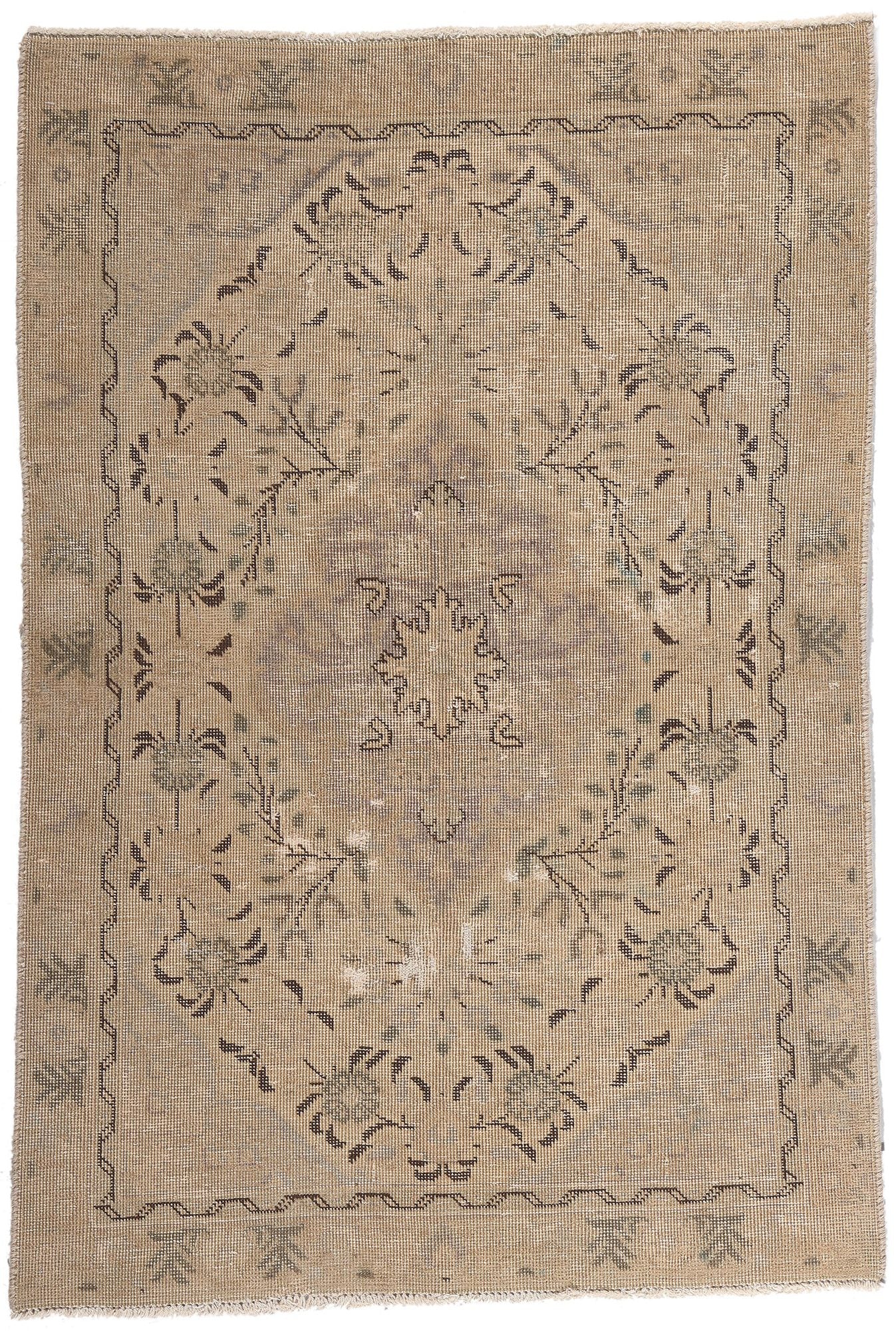 3 x 4 Vintage Persian Tabriz Rug 78575