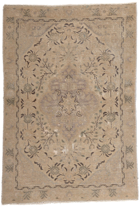 3 x 4 Vintage Persian Tabriz Rug 78575