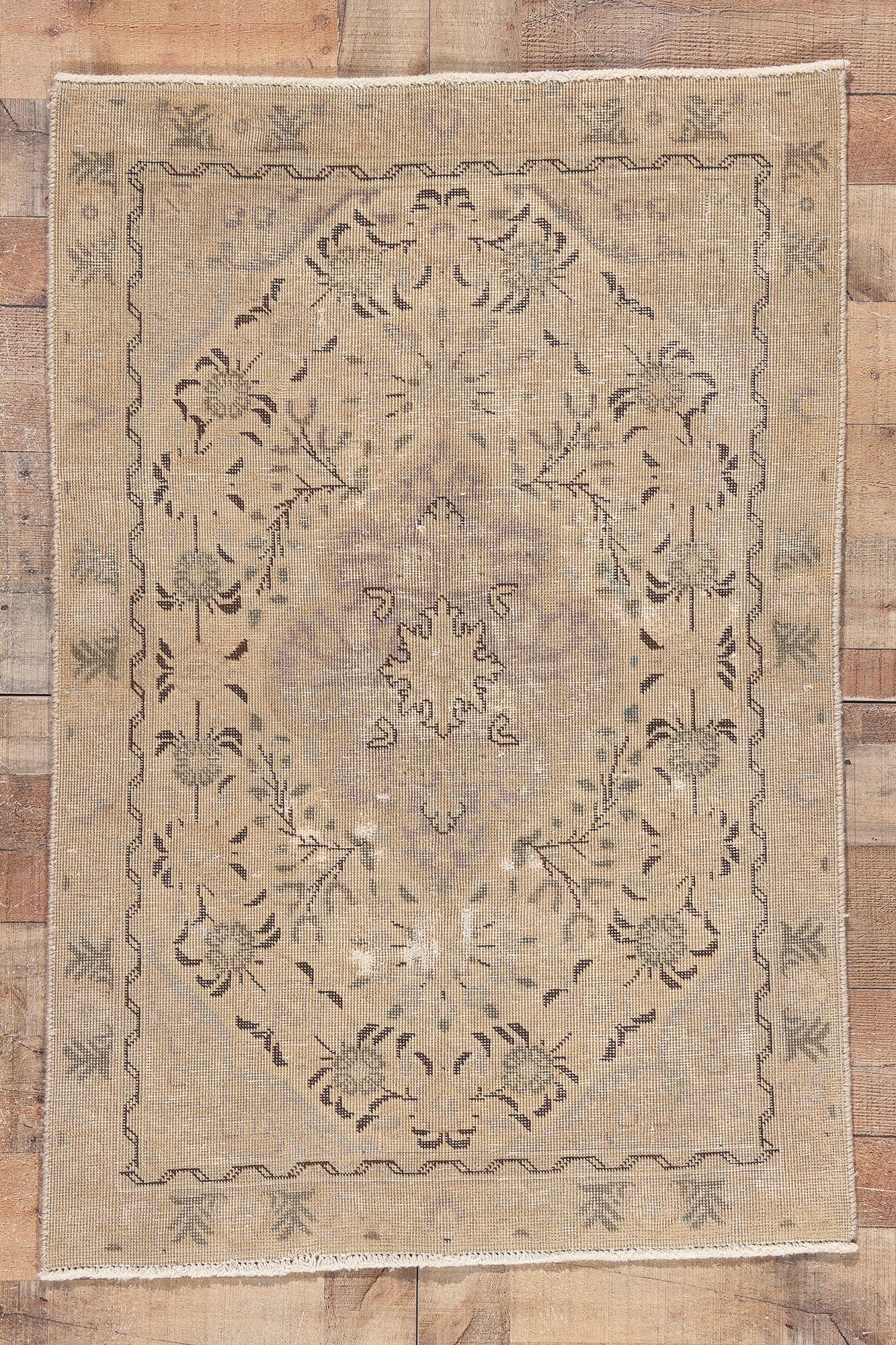 3 x 4 Vintage Persian Tabriz Rug 78575