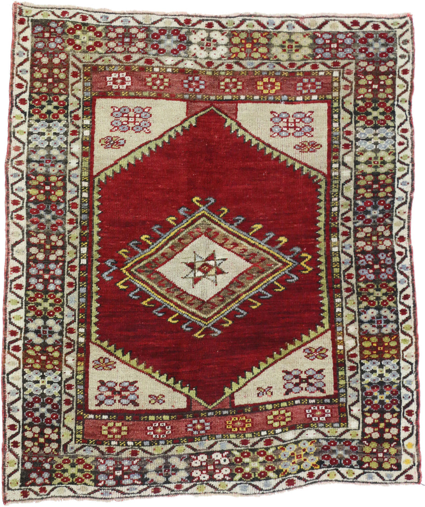 3 x 4 Vintage Turkish Oushak Rug 52321