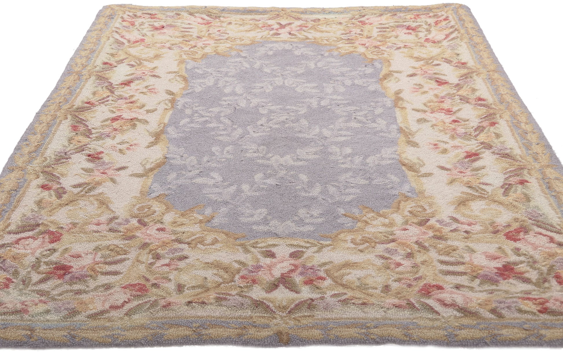 3 x 5 Vintage American Floral Hooked Rug 78552