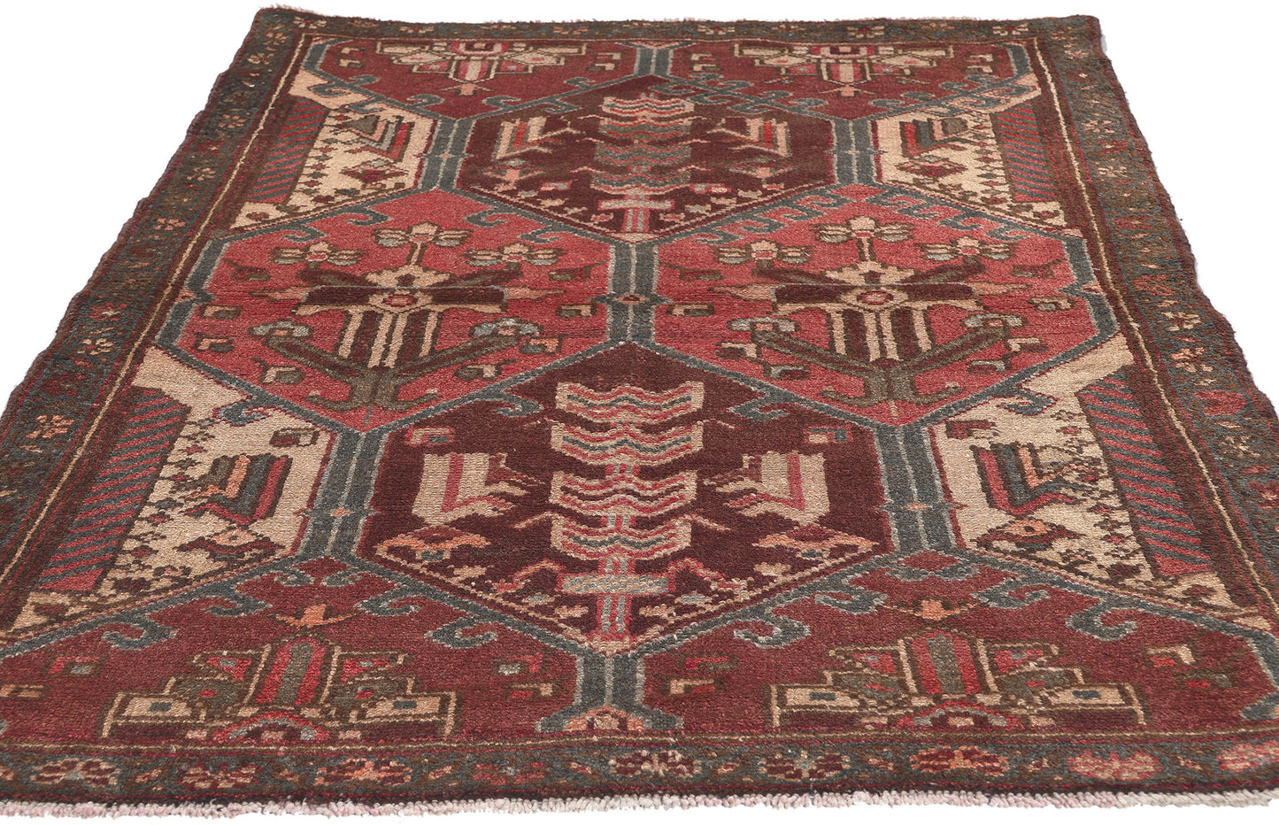 3 x 5 Vintage Persian Bakhtiari Rug 61252