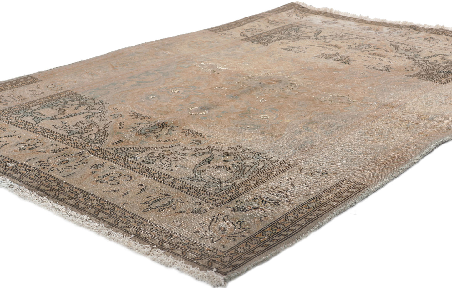 3 x 5 Vintage Persian Kashan Rug 78574