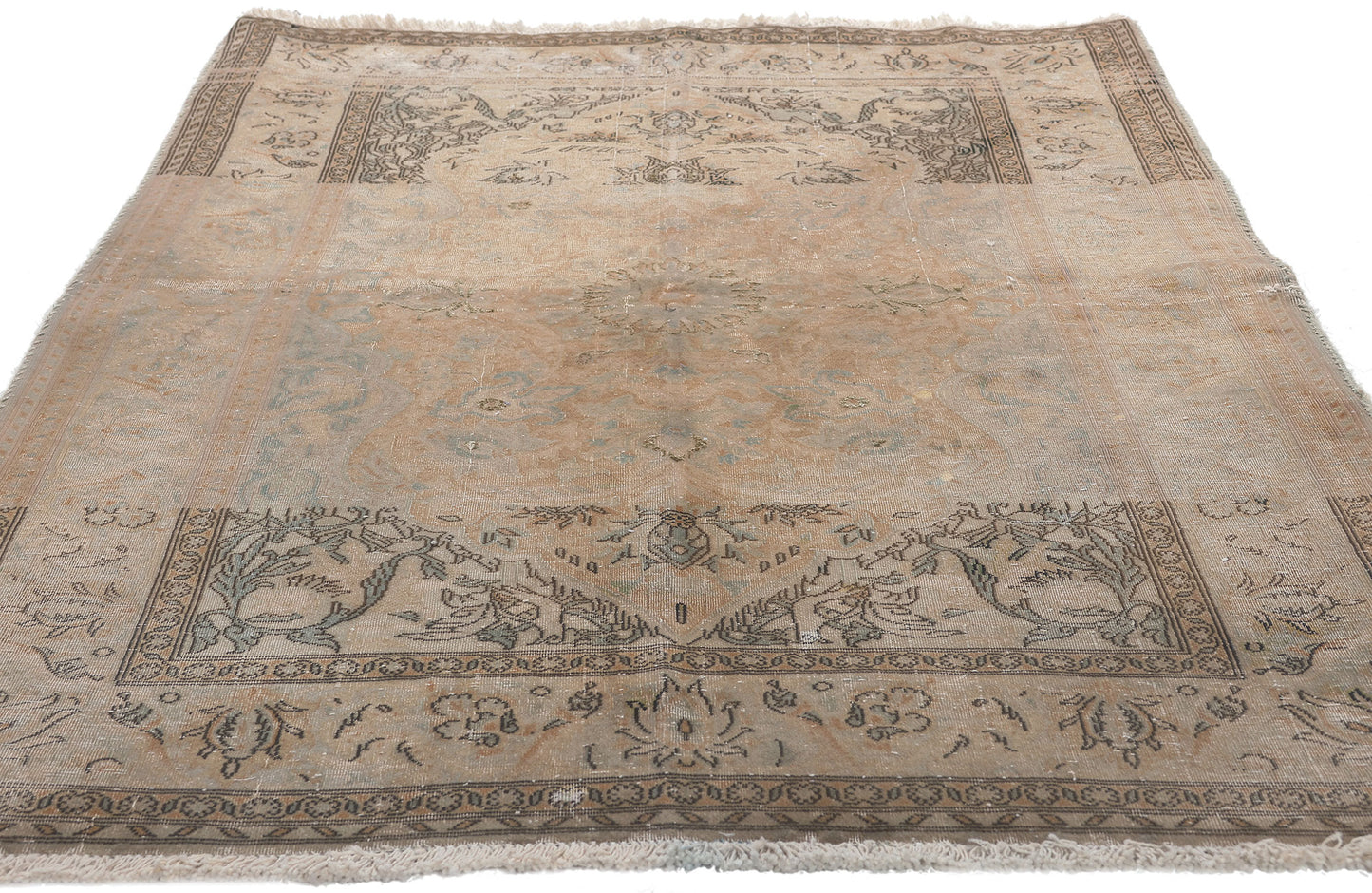 3 x 5 Vintage Persian Kashan Rug 78574