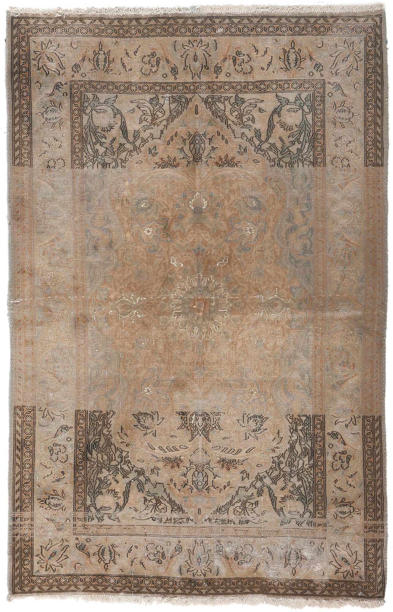 3 x 5 Vintage Persian Kashan Rug 78574