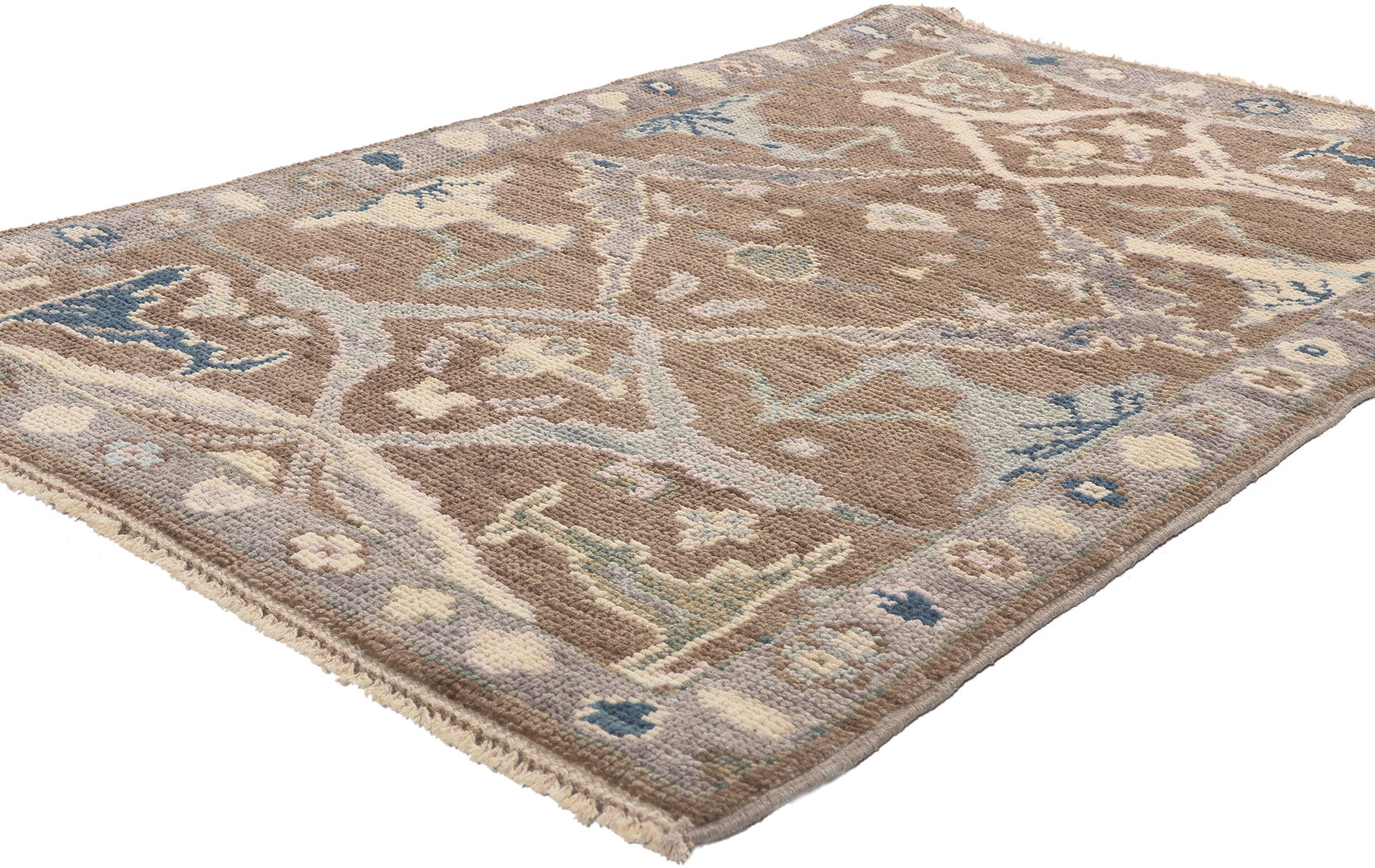 3 x 5 Modern Brown Oushak Rug 81002