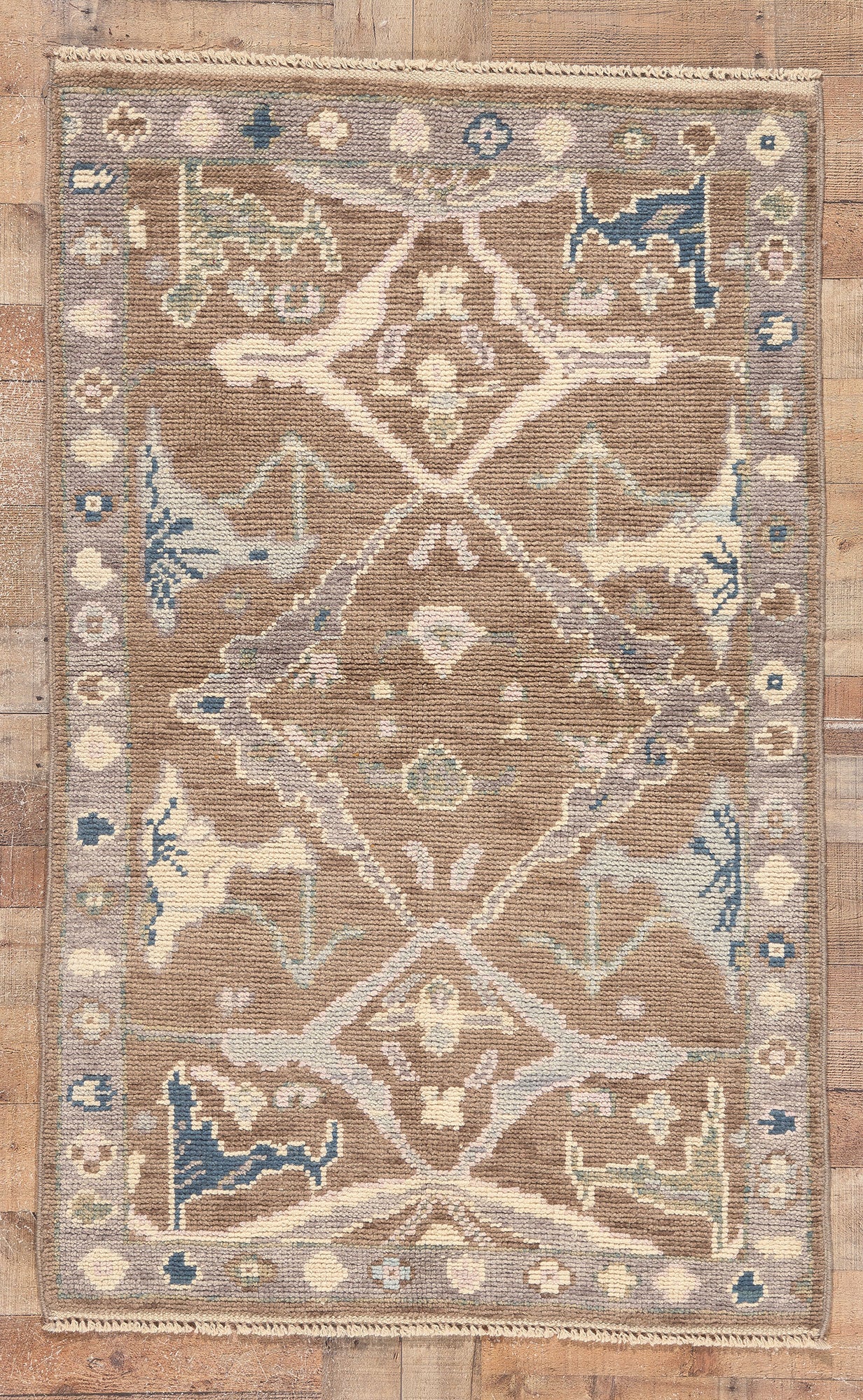 3 x 5 Modern Brown Oushak Rug 81002