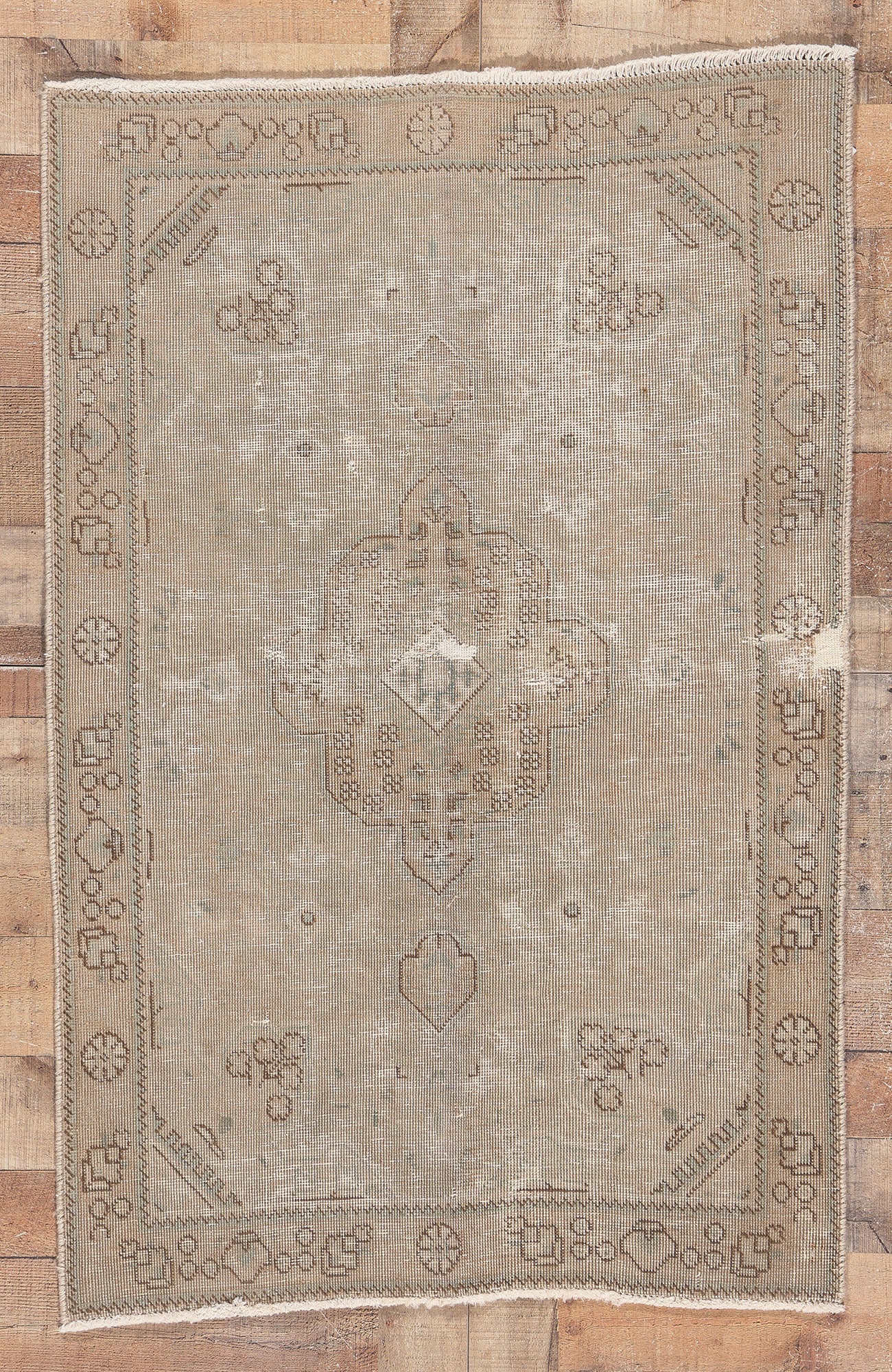 3 x 5 Vintage Persian Tabriz Rug 78573