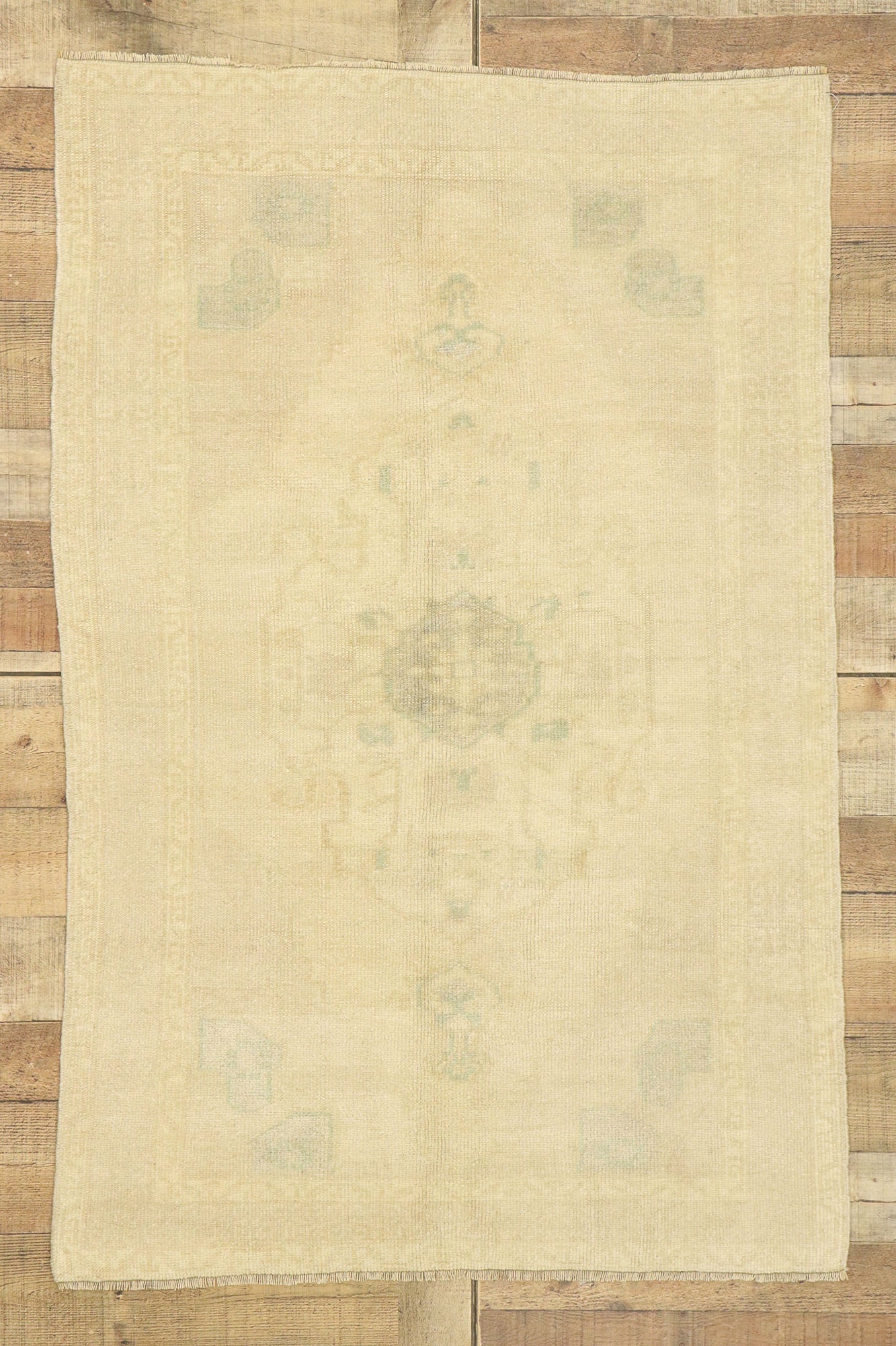3 x 5 Vintage Turkish Oushak Rug 52971