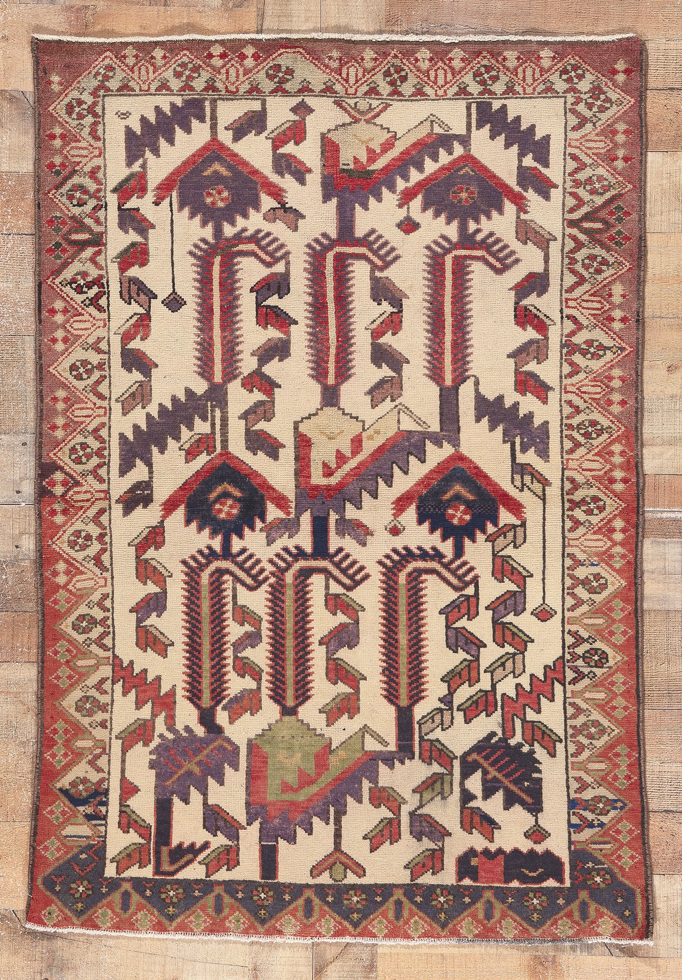 3 x 5 Vintage Persian Malayer Rug 61237
