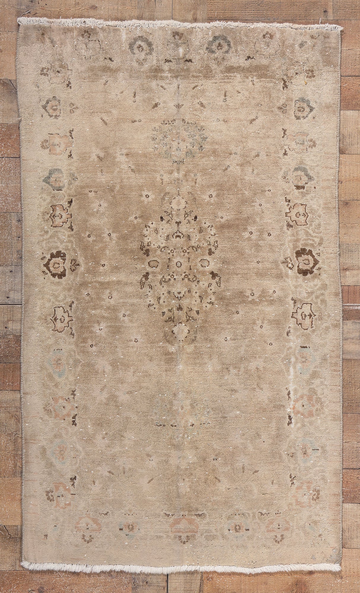 3 x 5 Vintage Persian Kashan Rug 78576