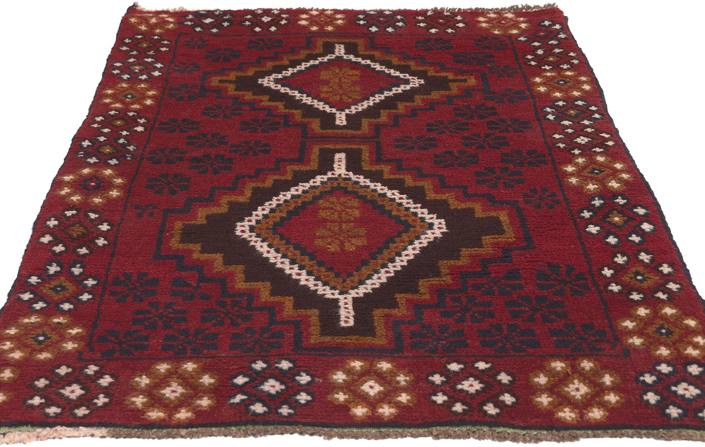 3 x 5 Vintage Afghan Baluch Rug 78631