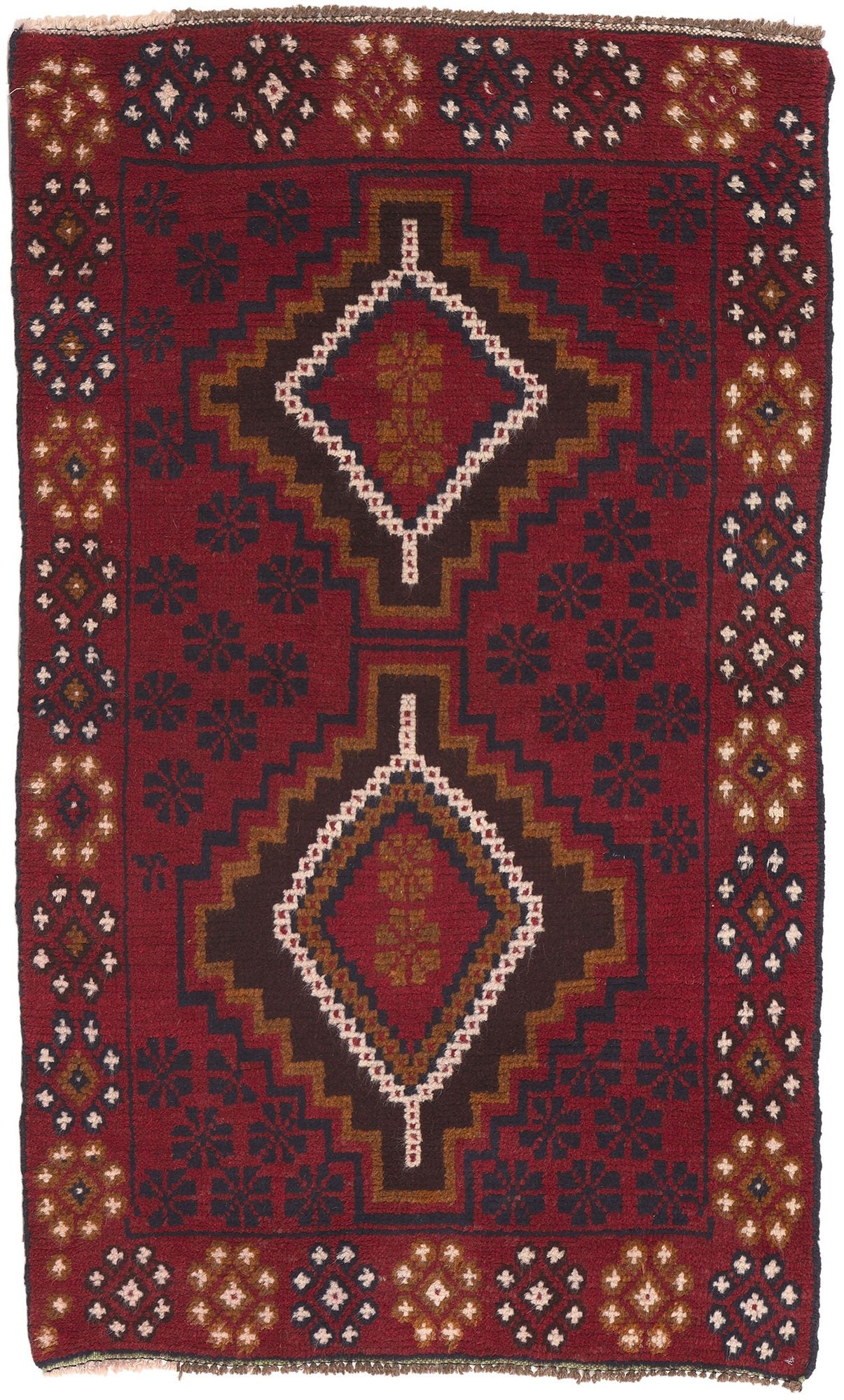 3 x 5 Vintage Afghan Baluch Rug 78631