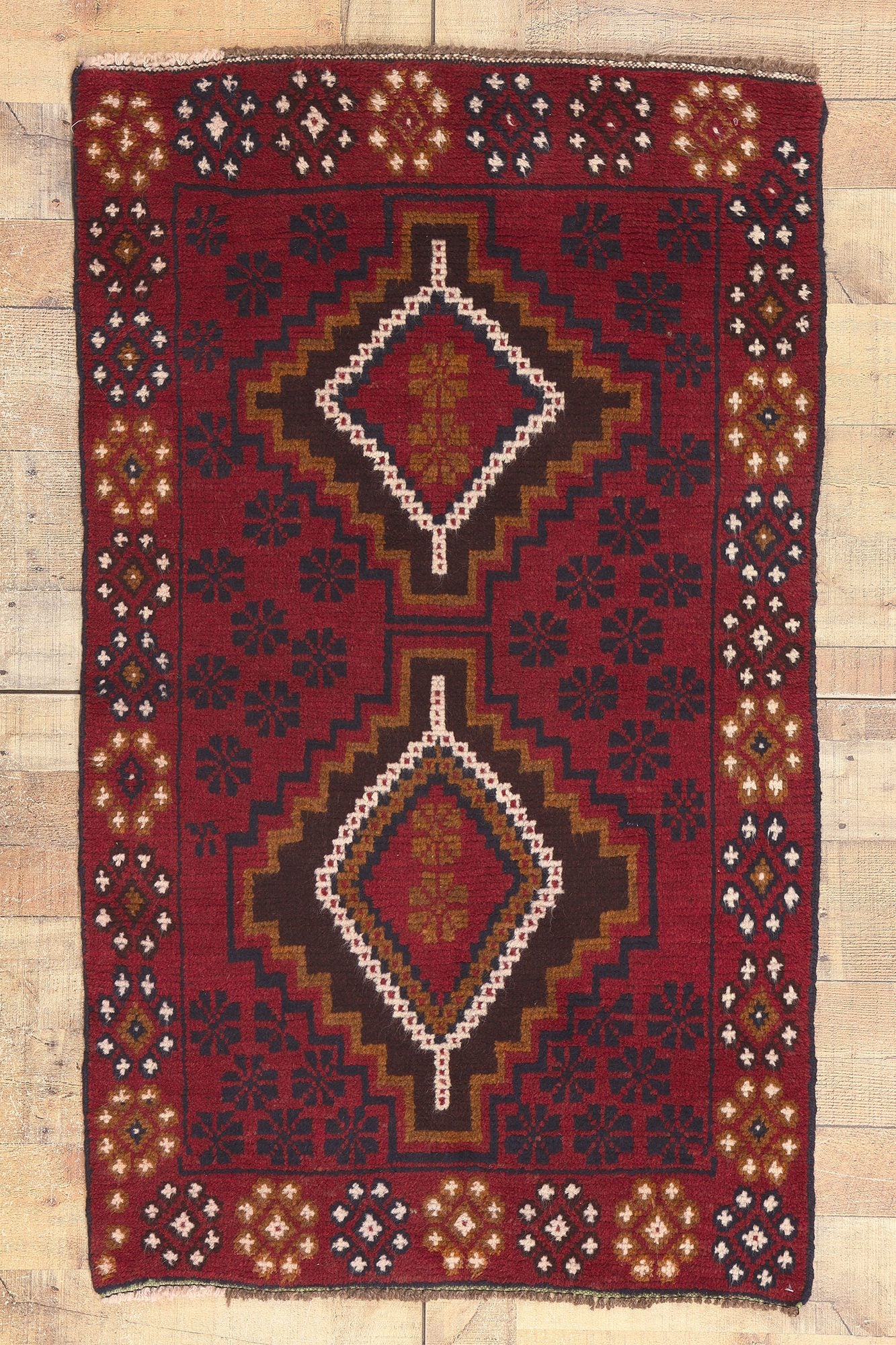 3 x 5 Vintage Afghan Baluch Rug 78631