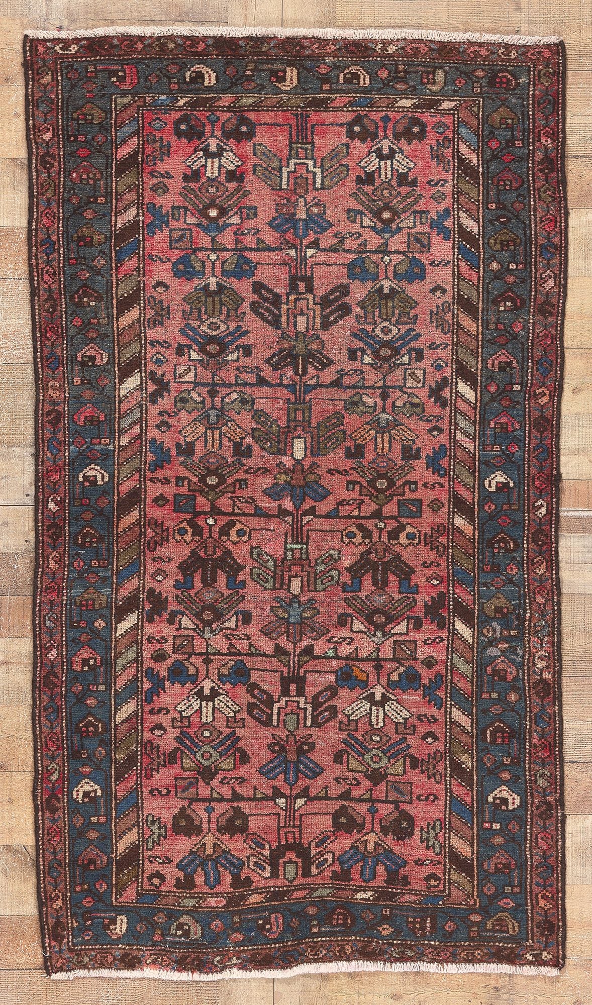 3 x 6 Antique Persian Hamadan Rug 61238