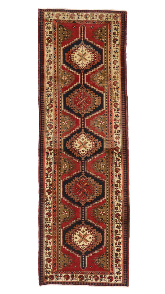 4 x 11 Vintage Persian Azerbaijan Rug 75372