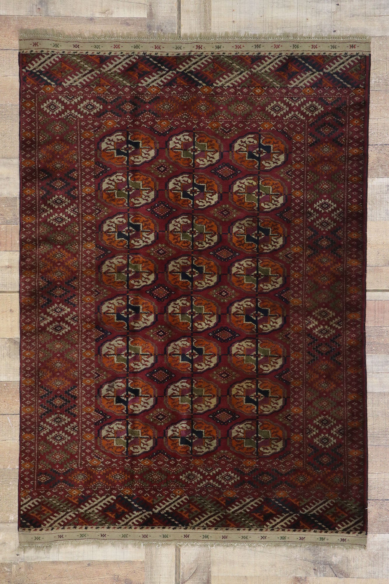 4 x 5 Antique Persian Baluchi Bokhara Rug 21680
