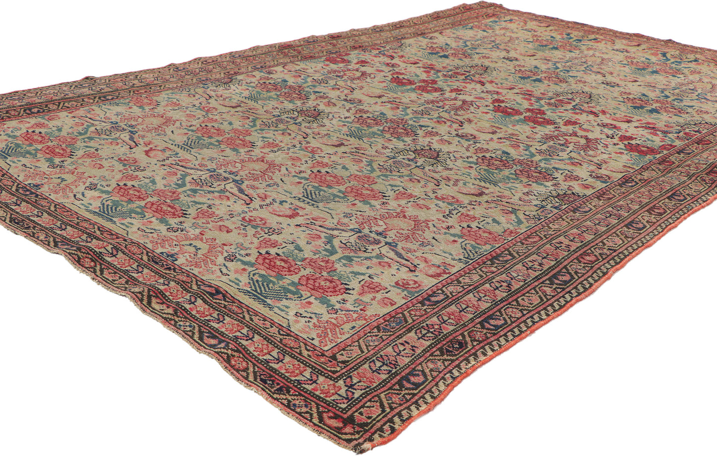 4 x 6 Antique Persian Mishan Malayer Rug 78517