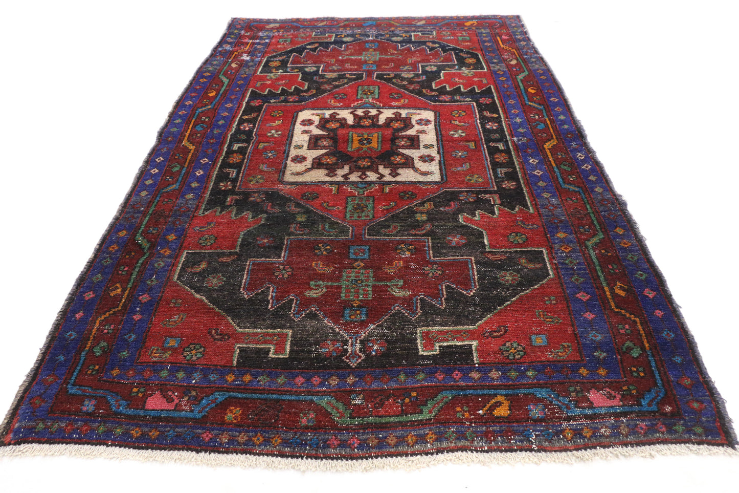 4 x 6 Vintage Persian Hamadan Rug 51578