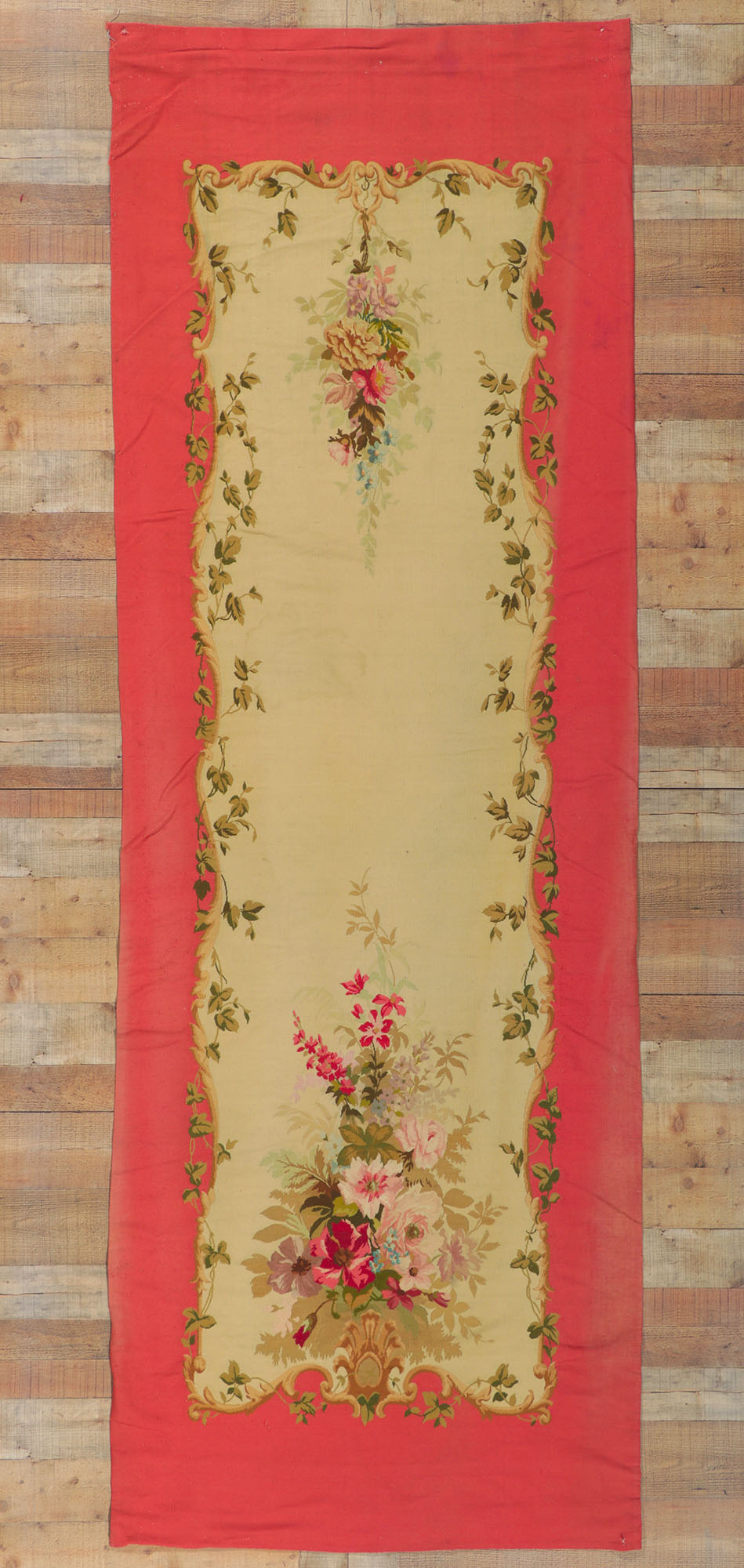 4 x 10 Antique French Aubusson Tapestry 72780