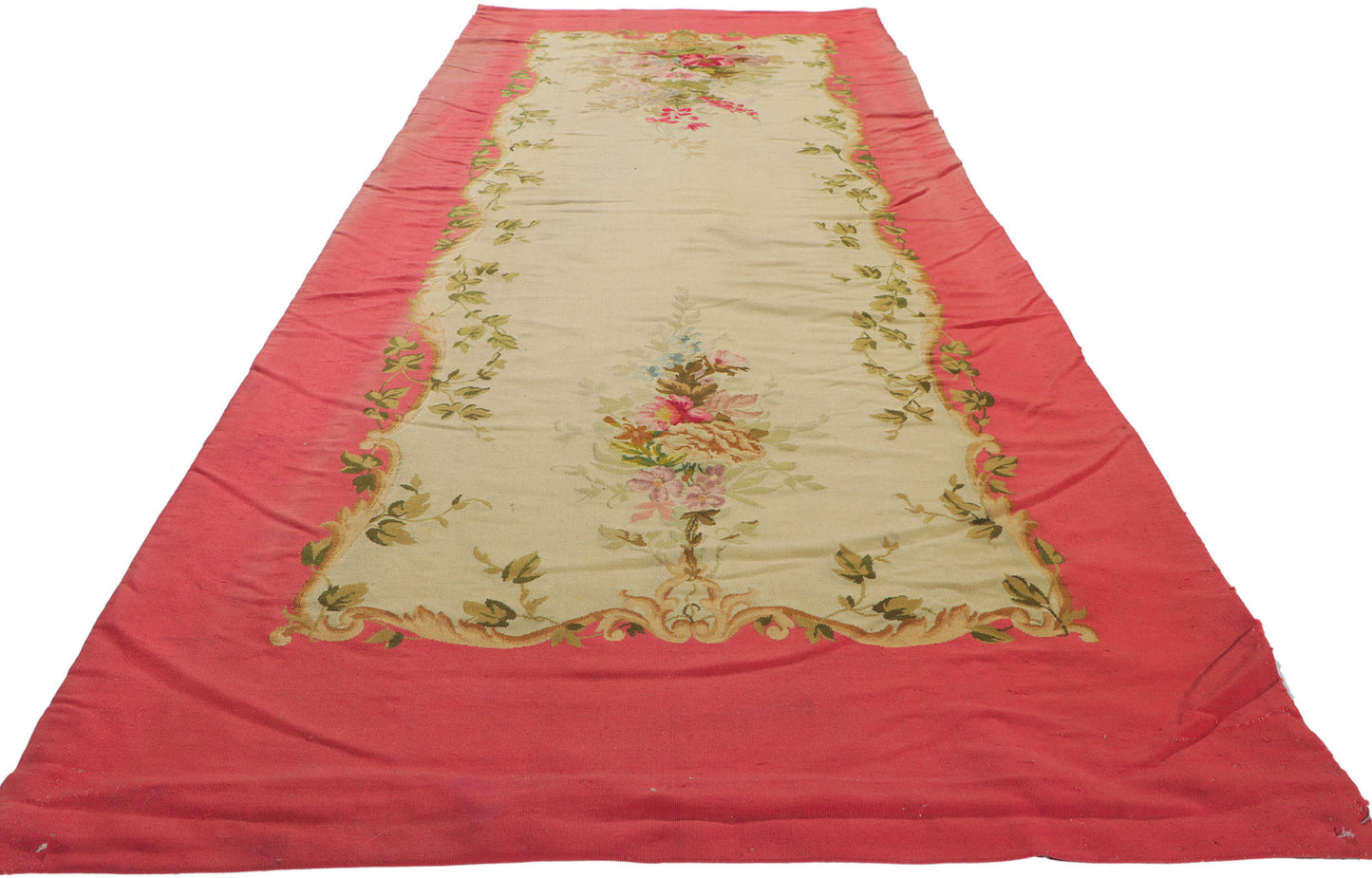 4 x 10 Antique French Aubusson Tapestry 72780