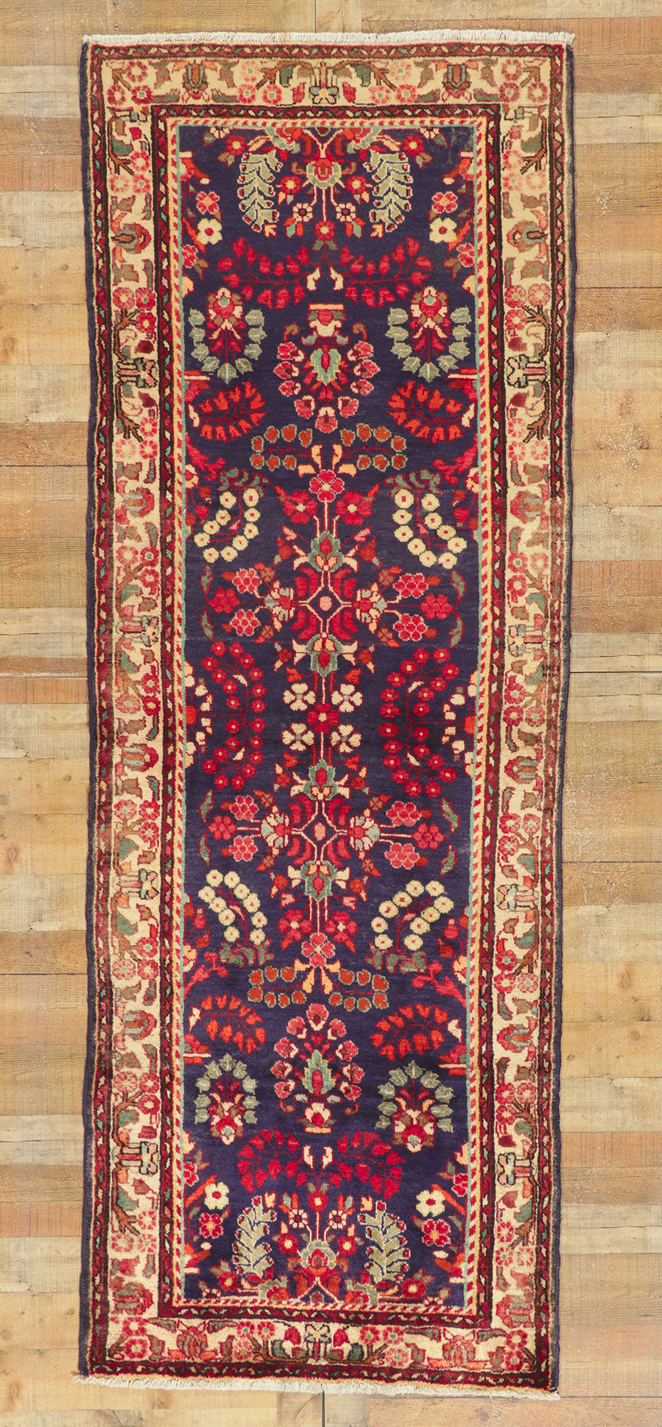 4 x 10 Vintage Persian Hamadan Runner 61225