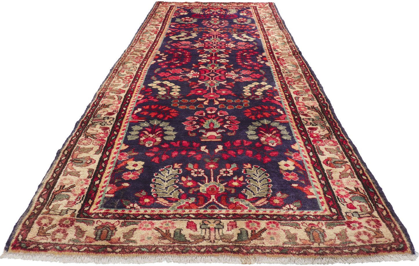 4 x 10 Vintage Persian Hamadan Runner 61225