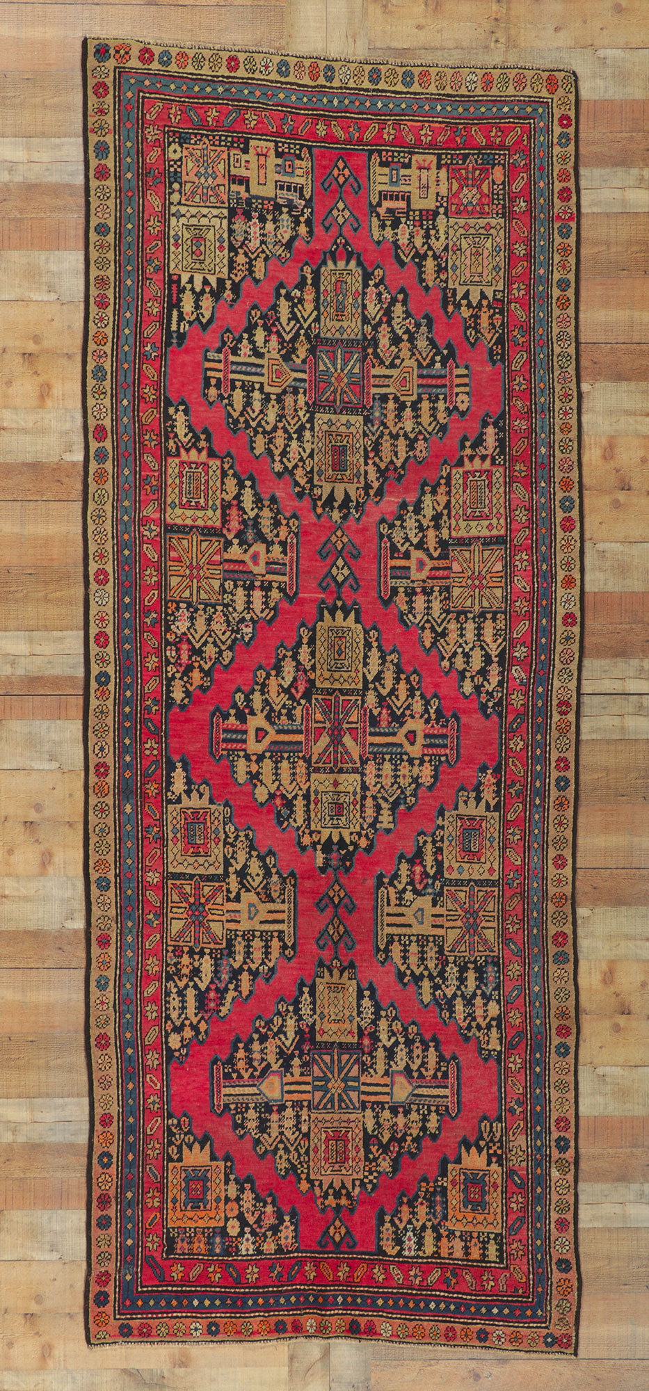 4 x 11 Antique Persian Shiraz Rug 61080
