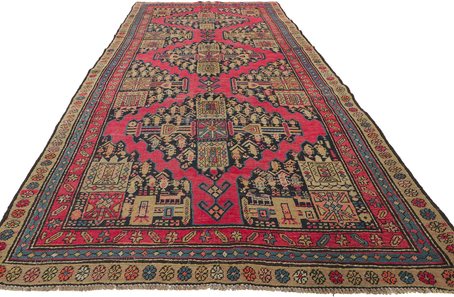 4 x 11 Antique Persian Shiraz Rug 61080