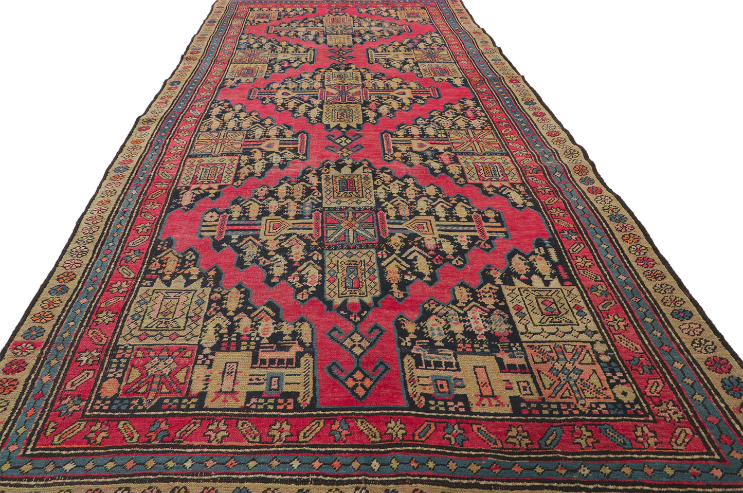 4 x 11 Antique Persian Shiraz Rug 61080