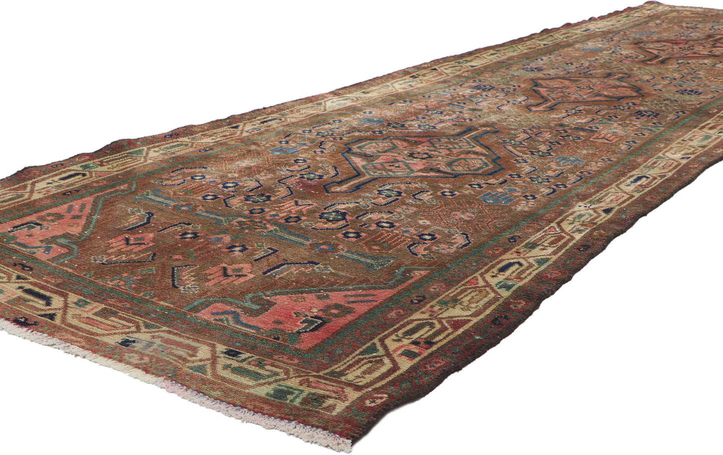 4 x 12 Vintage Persian Hamadan Runner 61173