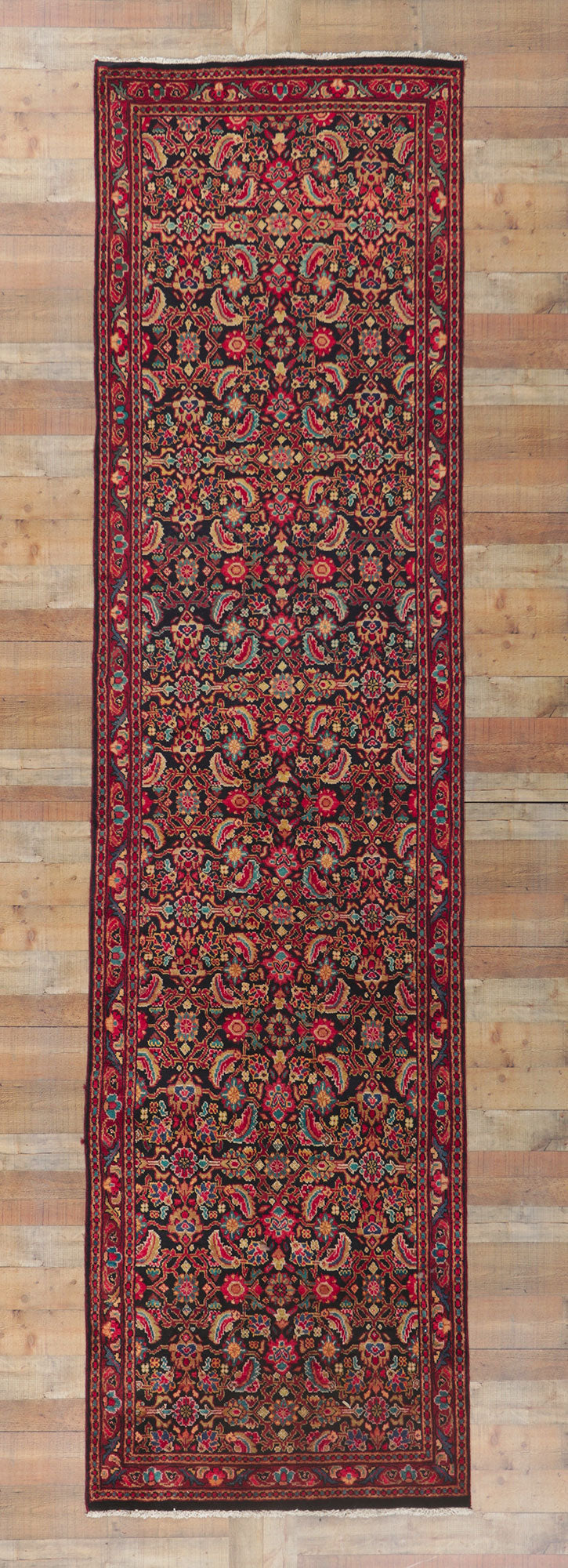 4 x 14 Antique Persian Mahal Runner 60964