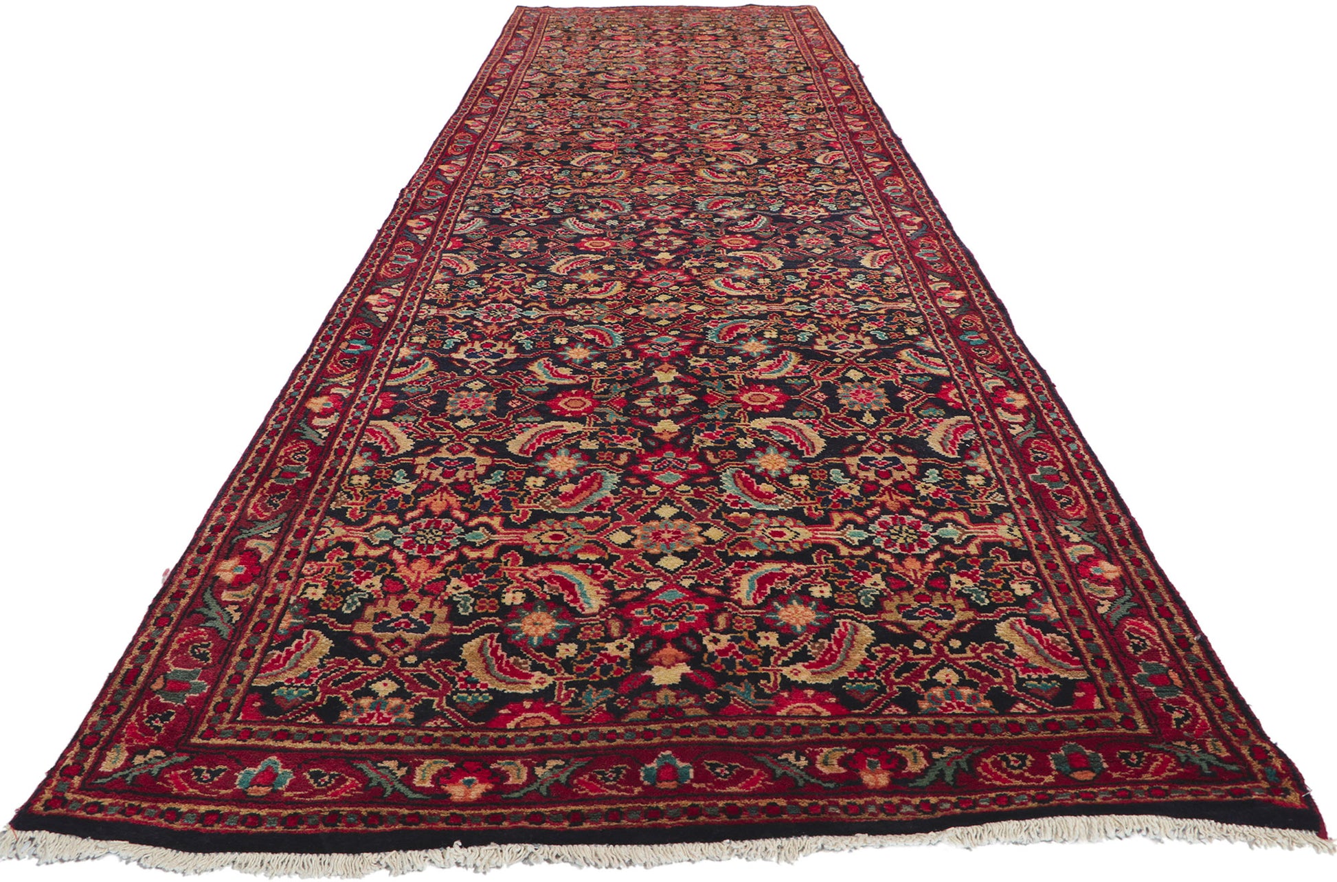 4 x 14 Antique Persian Mahal Runner 60964