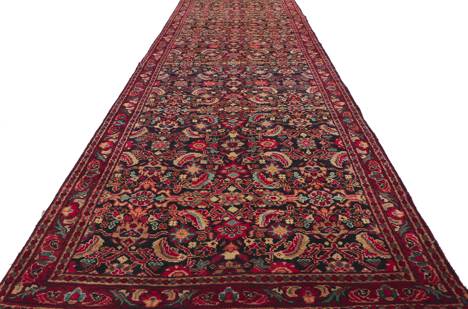 4 x 14 Antique Persian Mahal Runner 60964