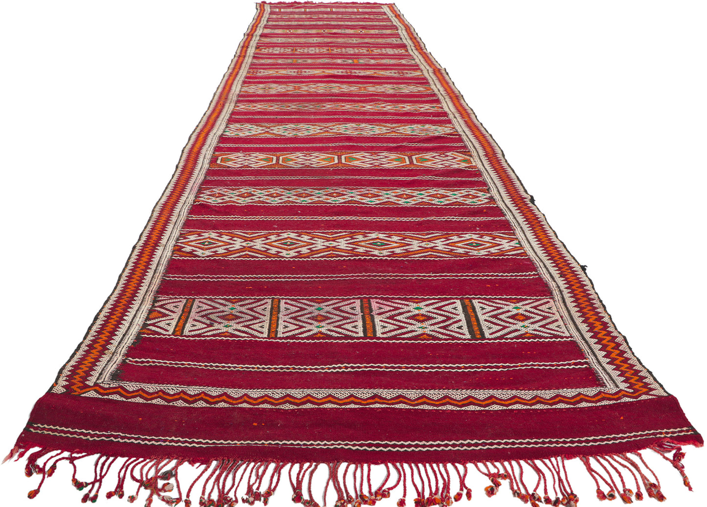 4 x 16 Vintage Zemmour Moroccan Kilim Runner 21707