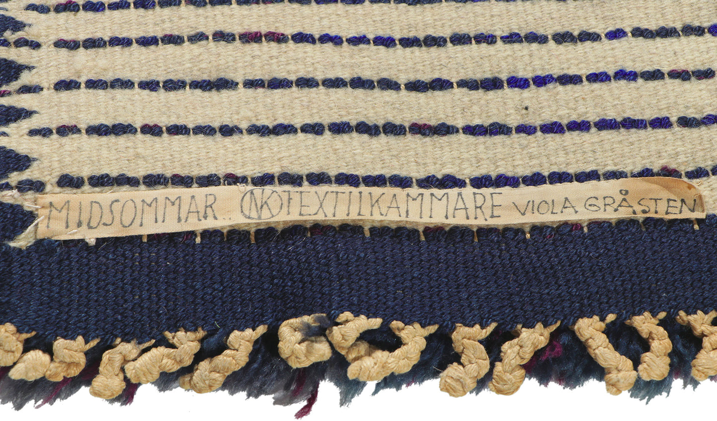 4 x 5 Viola Grasten Vintage Swedish Rya Rug 78473