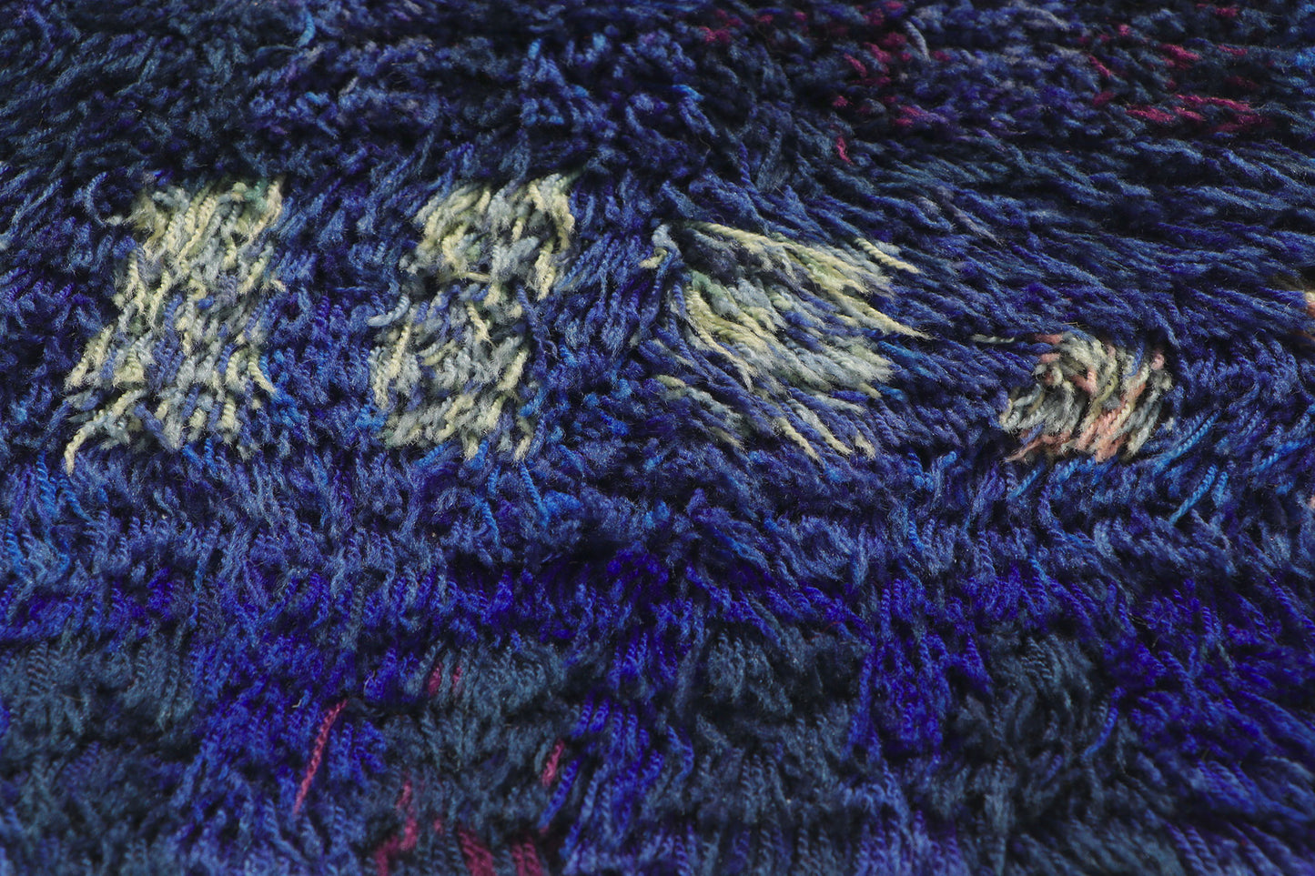 4 x 5 Viola Grasten Vintage Swedish Rya Rug 78473