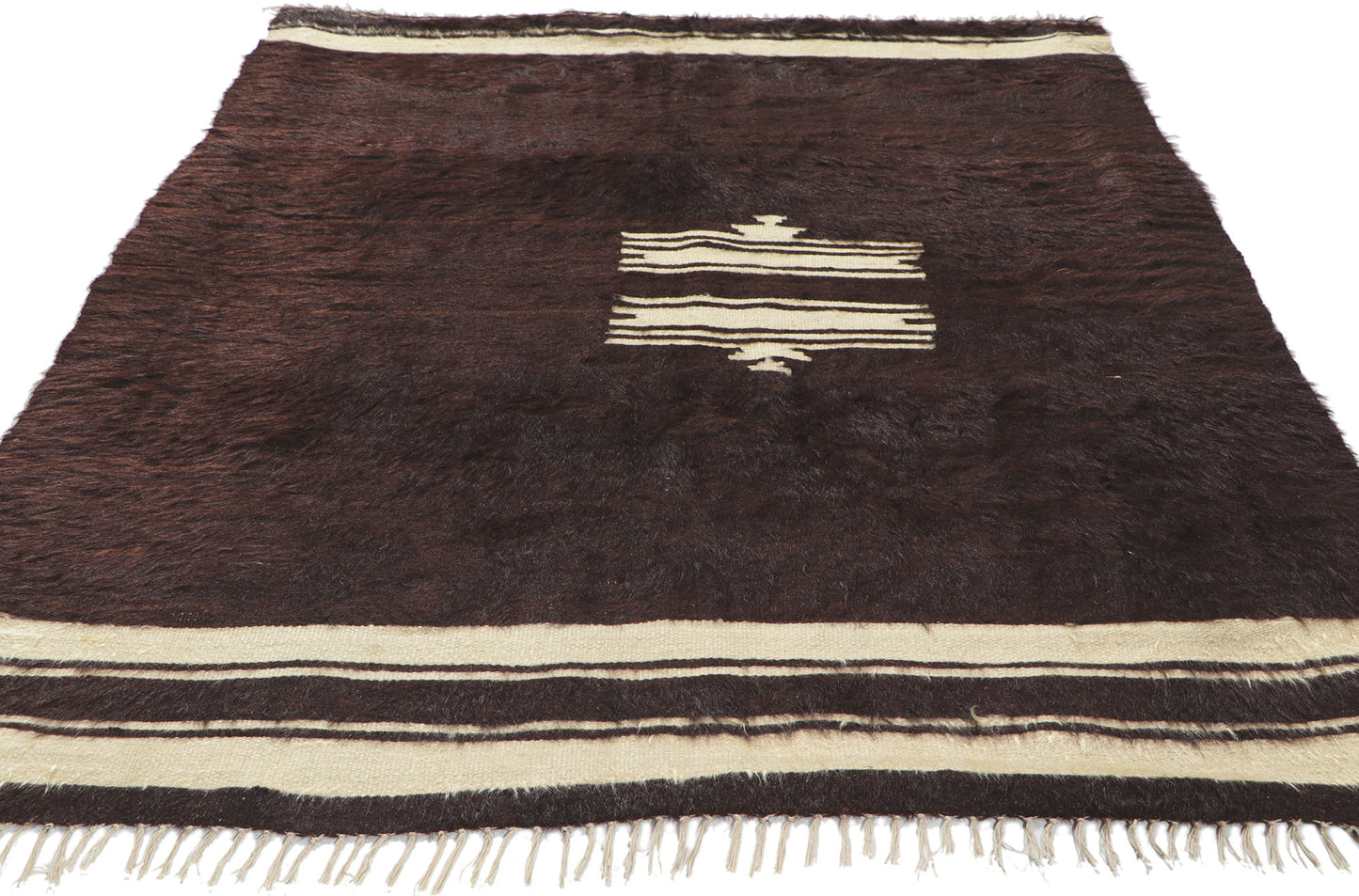 4 x 5 Turkish Angora Wool Kilim Rug 53838
