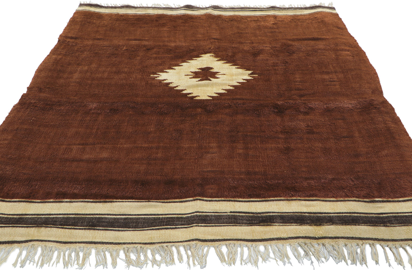 4 x 5 Turkish Angora Wool Kilim Rug 53853