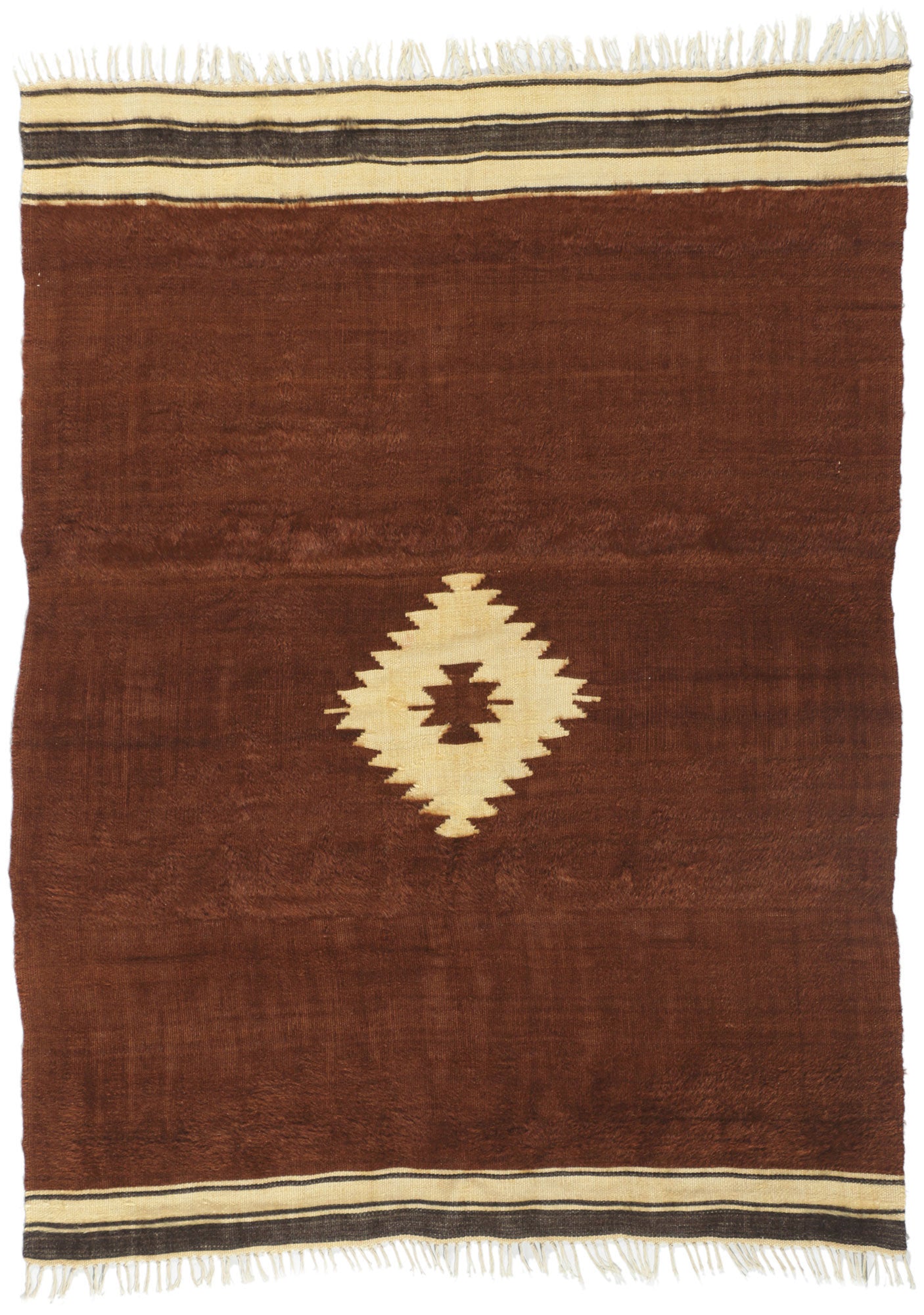 4 x 5 Turkish Angora Wool Kilim Rug 53853