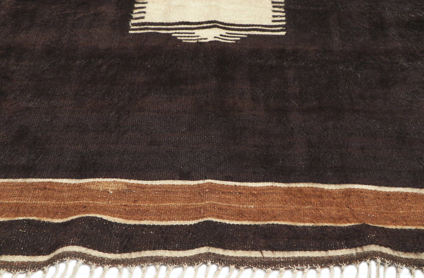 4 x 5 Turkish Angora Wool Kilim Rug 53855
