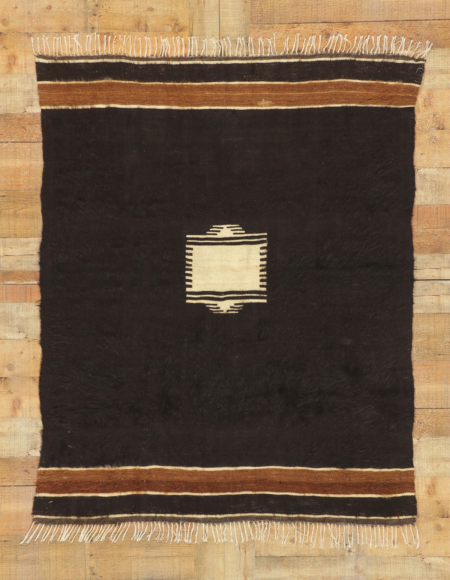 4 x 5 Turkish Angora Wool Kilim Rug 53855