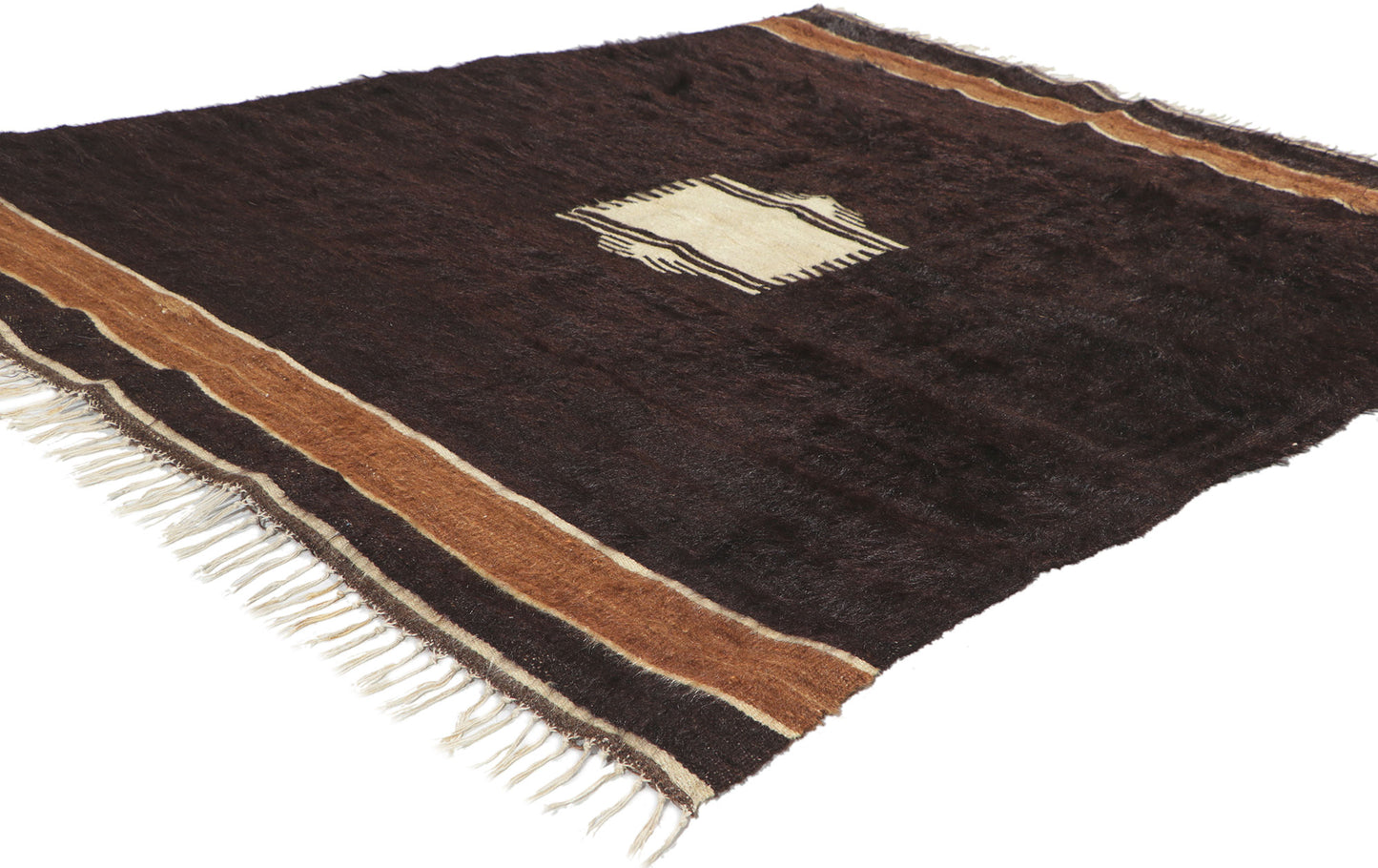 4 x 5 Turkish Angora Wool Kilim Rug 53855