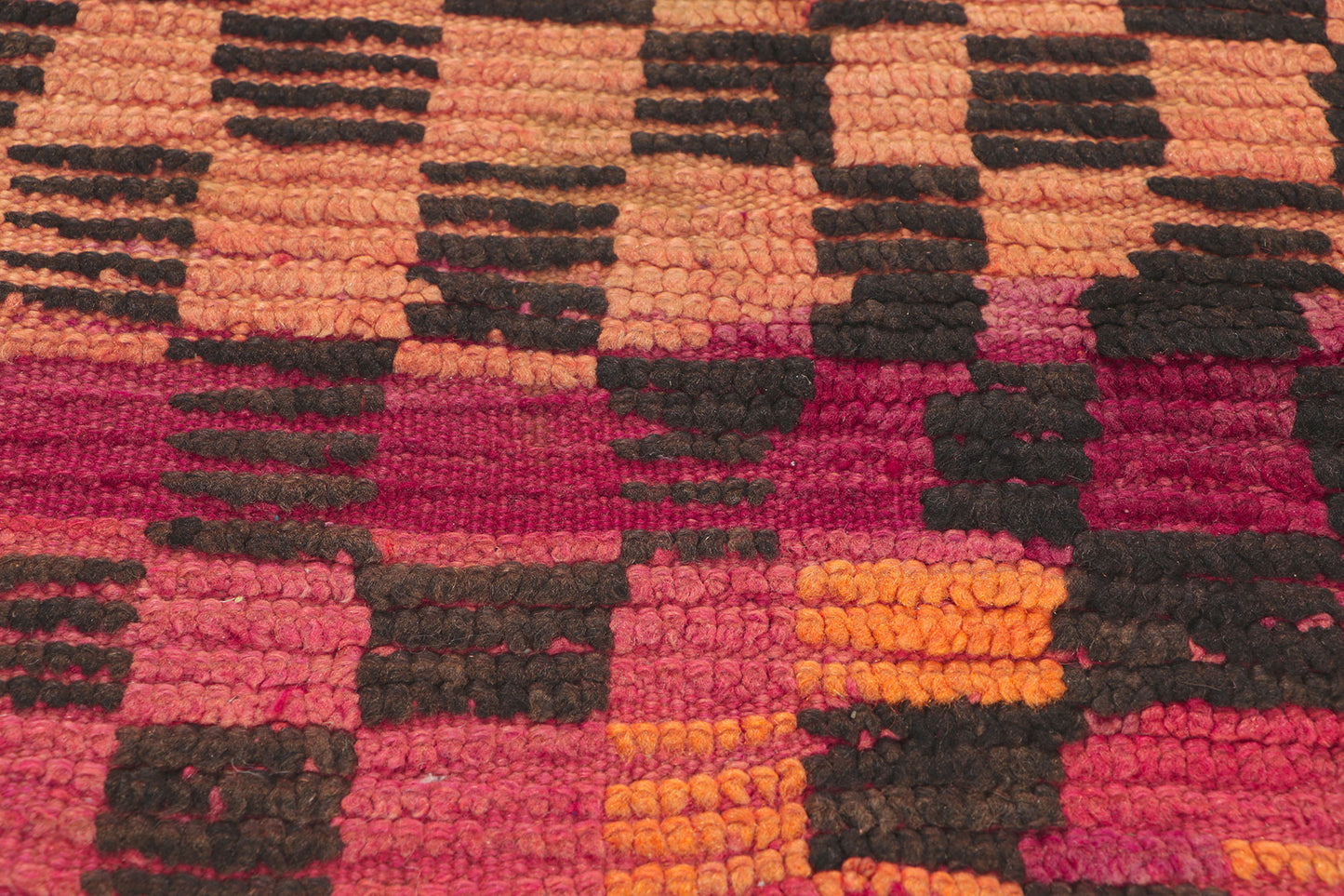 4 x 6 Vintage Orange Boujad Moroccan Rug 78406