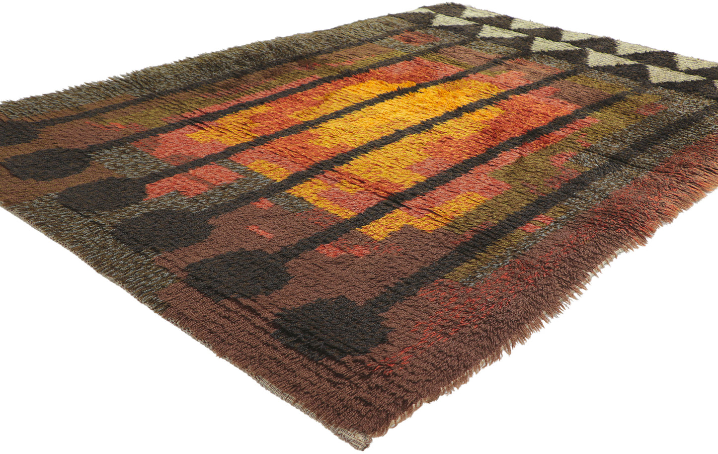 4 x 6 Birgitta Salenius Vintage Swedish Rya Rug 78510