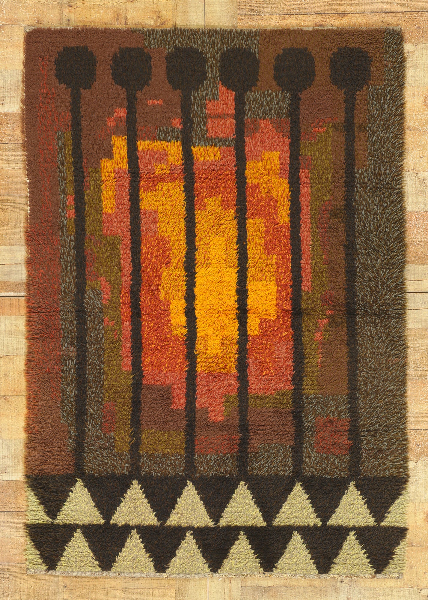 4 x 6 Birgitta Salenius Vintage Swedish Rya Rug 78510