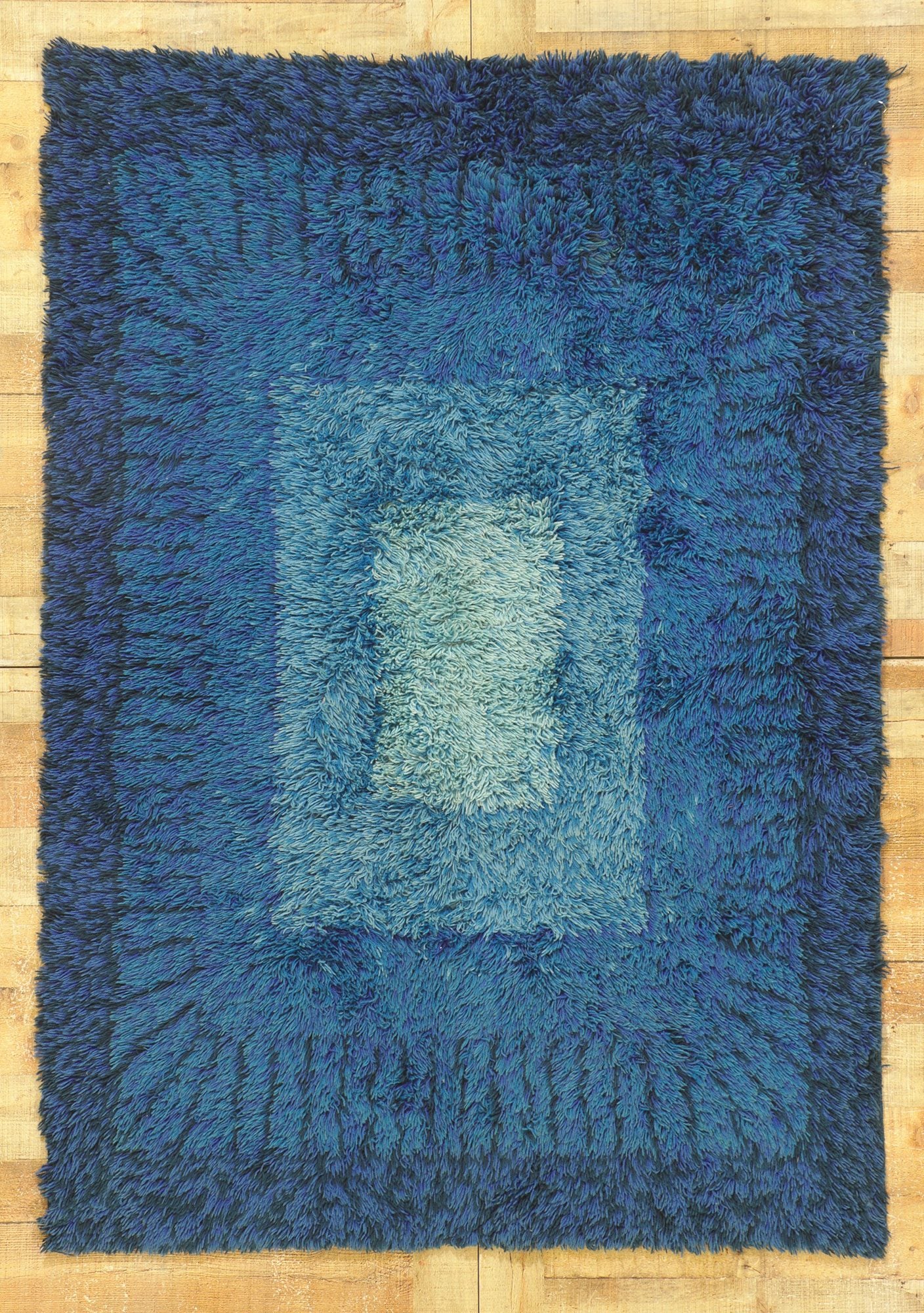 4 x 6 Vintage Swedish Rya Rug 78511