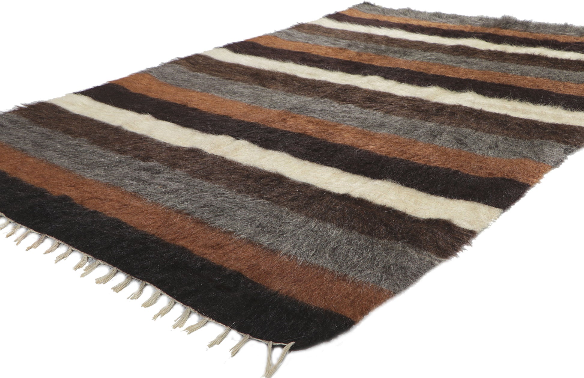 4 x 6 Turkish Angora Wool Kilim Rug 53856