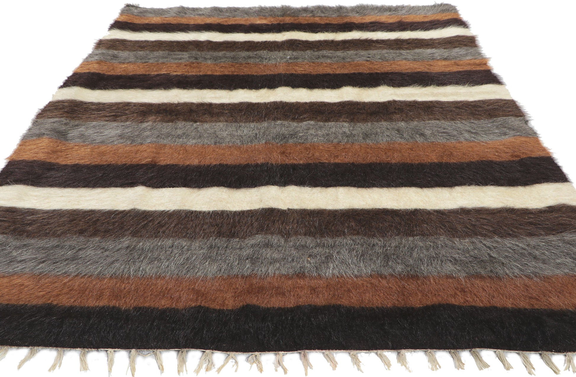 4 x 6 Turkish Angora Wool Kilim Rug 53856